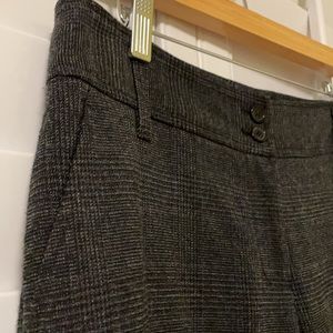 Michael Kors | plaid gray black wide leg slacks | 10